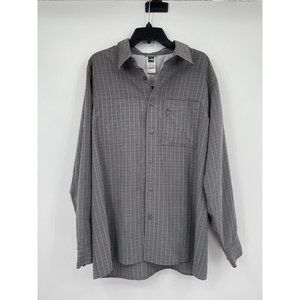 The North‎ Face Men’s Long Sleeve Button Up Shirt Size L Grey Striped